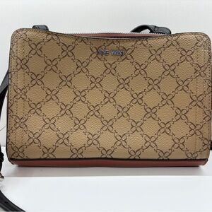 Nine West Brown Patterned Crossbody Bag